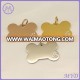 IP gold plated polished stainless steel pet ID tag bone shaped dog tags ID